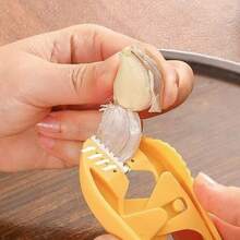 2 件套大蒜剥皮器套装，手动剥蒜器蒜瓣器切蒜器剥皮工具，适合家庭和商业使用