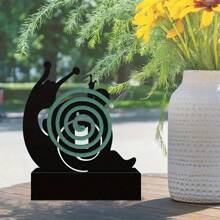 1 pièce Porte-bobine anti-moustique et brûleur d'encens en forme d'escargot - Design créatif en métal, convient pour la maison, le camping, le jardin, la méditation, le yoga et la décoration de spa - Utilisation intérieure/extérieure