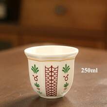 1 件中东风格陶瓷茶杯，180 毫升/250 毫升可选，适合每天喝咖啡回到学校 - 彩色 - 查看 12