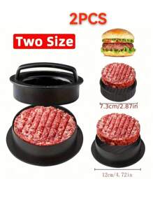 1 Conjunto Modelador de Hambúrguer Antiaderente - Prensa de Hambúrguer para Carne Moída, Queijo, Vegetais - Prensa de Hambúrguer de ABS sem Eletricidade - Ferramenta de Cozinha Versátil
