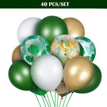 Jungle Party Balloons Garland Arch Kit, Gold Green Balloons Dinosaur Party Decoration With Palm Leaves For Animal Wild One Woodland Birthday Shower Decoration Party Supplies, Jungle Party Decorations, Birthday Decorations, Birthday