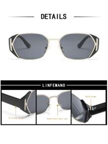 1 Damen Ovale geometrische retro Kunststoff- und Metallrahmen Brillen, elegante modische Brillen, geeignet für den täglichen Gebrauch - schön verpacktes Geschenk