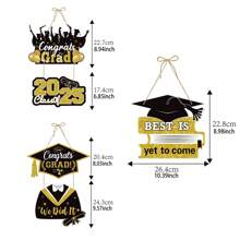 Graduation Front Door Sign 3 Pieces Hanging Paper Sign For Wall Porch Farmhouse Holiday Decoration