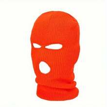 3 Holes Ski Warm Hat Unisex Motorcycle Cycling Skiing Breathable Cap Balaclava Full Face Mask Outdoor Windproof Knit Winter Hat
