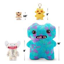 ZURU Gold Fuggs，搞笑丑陋怪物，毛绒玩具，收藏品，玩具（Grin Grin - 豹纹羊毛，金箔印花） - Grin Grin - 查看 7