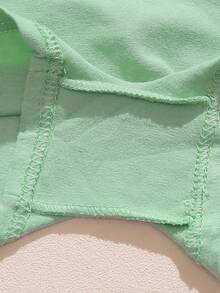 SIETEROSA 16 Pieces Set Bra And Panties Tween 10-14 Girl Underwear Soft Cotton Solid Color Casual Sports Letter Print Elastic Knit Comfy Intimate Underwear - 彩色 - 查看 9