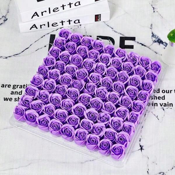 Saponetta a forma di fiore simulato fatto a mano, fiore di sapone a forma di rosa senza base a tre strati, adatta per regali di festa fatti a mano, regali fai da te