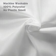 New Titanker Fabric Shower Curtain Liner Washable, 72 X 78 Inches, White Shower Liner Fabric With 2 Magnets, Polyester Long Bathroom Shower Curtain Liner Waterproof Soft Lightweight, White - 白色 72 英吋寬 x 78 英吋長(1 包) - 查看 3