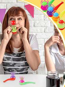 5/10/20pcs/Set Blow Ball Toy Floating Blow Tube Ball,Party Classic Nostalgic Toy, Magic Hanging Ball