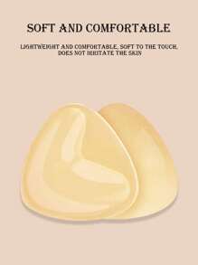 1 Pair Double-Sided Sticky Bra Inserts Adhesive Bra Pads Push Up Breast Enhancers Pads Reusable Padded Ultra Instant Lift Inserts