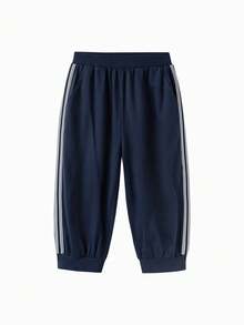 Children's Pants 2025 Summer New Capri Pants Tween Boys Casual Quick-Dry Fashion - Dark Blue - View 2