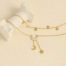 1pc/Set Classic Style Anklet Bestsellers, Includes Resin Shell, Star And Moon Pendants, Multiple Styles, Suitable For Women's Daily Wear And Party Occasions