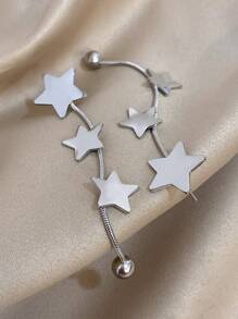 1Pair Five Pointed Star Tassel Earrings Elegant Dangle Earrings For Women Fashion Dangle Earrings For Party Daily Jewelry Birthday Gifts