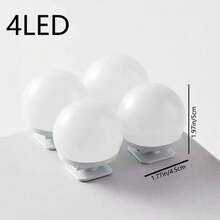 1pc 4/6/8/12/14 LED Dimmable Vanity Lights, No Mirror Included, USB Powered, Plastic Material, Makeup Mirror Lamp, Adjustable Lights, No Drill Makeup Vanity Lamp, Suitable For Vanity, Makeup Mirrors, Home Decor And Various Mirror Decoration - Multicolor - View 15