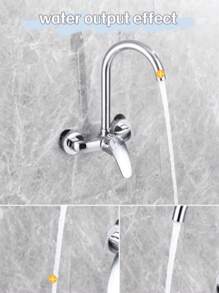 1pc 360 Rotation Faucet Brass Chrome Cold And Hot Water Power Swivel Kitchen Sink Mixer Tap Single Handle(Chrome, Black,Selectable)