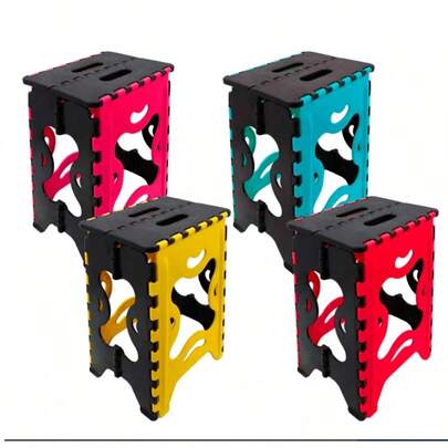 Kit De Bancos Plegables Plasticos 4 PIEZAS Multicolor colores surtidos