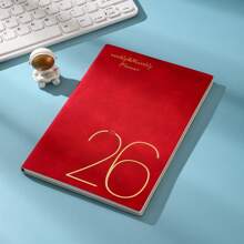1 Pc 2026 English Planner Without Pen, Suitable For Office School Supplies, Back To School