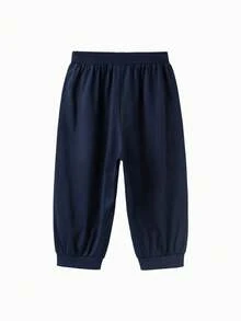 Children's Pants 2025 Summer New Capri Pants Tween Boys Casual Quick-Dry Fashion - Dark Blue - View 3