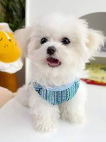 1 pièce Gilet style boho léger et mignon pour petit chien de compagnie, tenue décontractée respirante d'intérieur convenant aux petits chats et chiens
