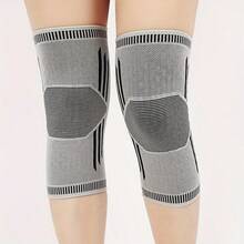 Raphene And Wormwood Heated Knee Pads For Men And Women Outdoor Fitness Cold-Resistant Leg Covers For Women Men And The Elderly To Warm Cold Knees - Grey - View 4