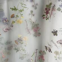 Một loại vải tự làm do một nhà thiết kế tạo ra cho mùa xuân và mùa hè, vải thêu nhiều màu lưới mã hóa họa tiết cây hiện đại - Nhiều màu - Xem 8