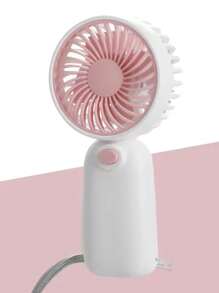 1 pièce Mini ventilateur de bureau carré portable et tenu en main de couleur unie pour couple unisexe, refroidisseur portable fonctionnant à piles (piles non incluses), adapté pour les activités de plein air en été, les sports de plage, le bureau, l'école, les fêtes à la plage et à la piscine et l'utilisation quotidienne