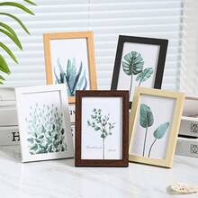 1 件木制 5/6/7/8/10 英寸 A4 简约相框，独立式或壁挂式，北欧风格，非常适合送礼 - 彩色 - 查看 3