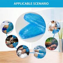 100pcs Disposable Arm Sleeves, Transparent Plastic Sleeves, Waterproof, Dustproof, And Oil Resistant Arm Sleeves