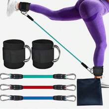 1set/5pcs Tension Arch Resistance Bands Ankle Training Fitness Equipment Set, Leg/Butt/Hip Glute Exercise Bands For Shaping And Slimming (Larger Size Available, Refer To Image 6)
