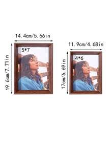 1 件复古相框支架，可容纳 4x6 5x7 英寸照片，可用于客厅卧室装饰、壁挂或桌面展示，玻璃面板 - 万圣节、圣诞节装饰的最佳礼物 - 彩色 - 查看 3