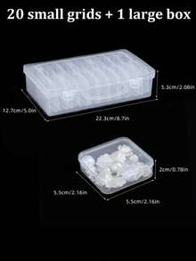 1/10/15/21/31个装多用途透明塑料收纳盒，迷你透明珠子收纳盒，带铰链盖，长方形透明工艺用品盒，可用于整理耳环、戒指、珠宝和美甲配件包、化妆包、旅行必备品、收纳盒、化妆品收纳盒、洗漱包、女士礼物、圣诞礼物、女士礼品创意