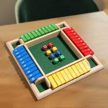 Juego de mesa Deluxe Cierra la Caja de 4 lados con 10 números, juegos de dados y de fiesta para adultos y familias