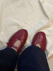 1 双女士优雅简约轻便舒适别致可爱风格芭蕾平底鞋，2025 新款通勤法式复古镂空柔软防滑运动休闲玛丽珍鞋