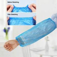 100pcs Disposable Arm Sleeves, Transparent Plastic Sleeves, Waterproof, Dustproof, And Oil Resistant Arm Sleeves