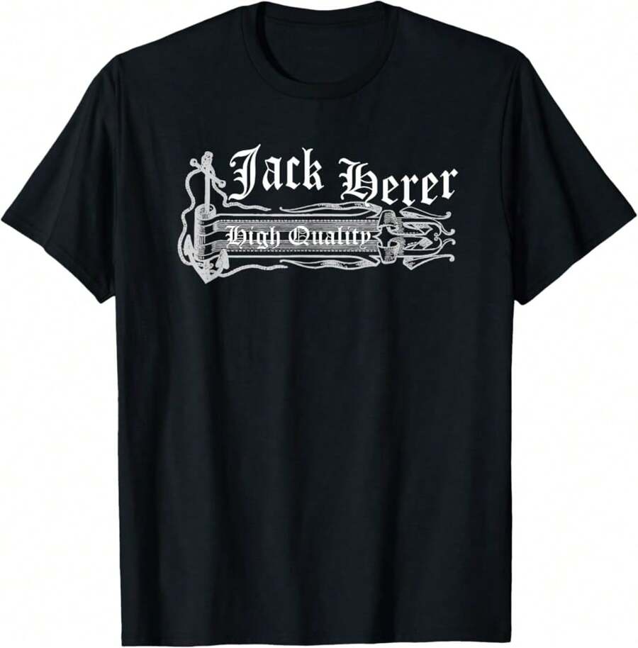 Camiseta con diseño de bandera náutica, ancla, tipografía retro y texto "Jack Herer"