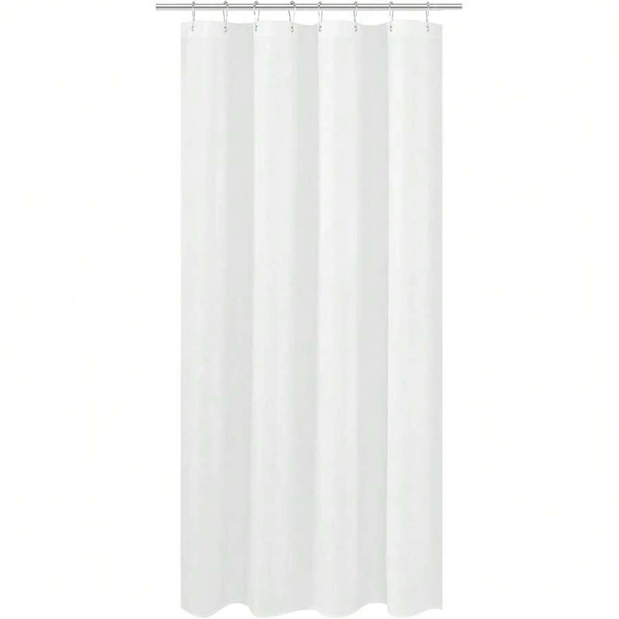 New N&Y HOME RV Shower Curtain Liner Fabric 47 X 64 Inches, Hotel Quality, Washable, Water Repellent, White Bathroom Curtains With Grommets, 47x64 - 白色 47 英吋寬 x 64 英吋長(1 包) - 查看 1