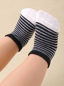 24双随机颜色婴儿袜。适合幼儿。可爱新生儿袜。简约恐龙提花设计，男女宝宝均适用。适合0-3岁宝宝。婴儿袜，新生儿袜，幼儿袜 - 彩色 - 查看 5