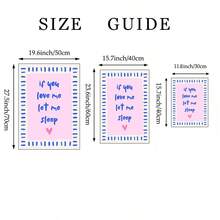 1pc If You Love Me Let Me Sleep Wall Art Picture Above The Bed Prints Canvas Paintings Pink Blue Stripe Poster Girly Aesthetic Decor For Bedroom, Living Room, Or Office Room Decor Gift For Her Unframed Or Framed