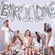 1 套 16 英寸银色/金色/玫瑰金“BRIDE”字母铝箔气球适用于单身派对、婚礼装饰、新娘气球 - 彩色 - 查看 7