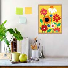 8X10 Pre Drawn Canvas For Painting For Kids 10 Pcs Floral Pre Printed Canvas Painting Kit Vibrant Botanical Pre Drawn Canvas To Paint Girls Night Party Supplies