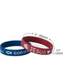Pulseras de silicona personalizadas con texto impreso - Pulseras personalizables con versículo bíblico para bodas, fiestas, eventos, deportes y causas, pulseras de silicona personalizadas para causas, eventos, recaudación de fondos, defensa, apoyo, pulseras de goma personalizadas para adultos con orgullo, pulseras arcoíris personalizadas, regalo religioso ideal para todas las edades - Multicolor - Ver 6
