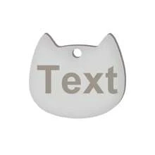 Customized Cat Shaped Name Tag, Pet ID Tag, Cat Accessories, Collar Pendant, Various Fonts And Colors Available