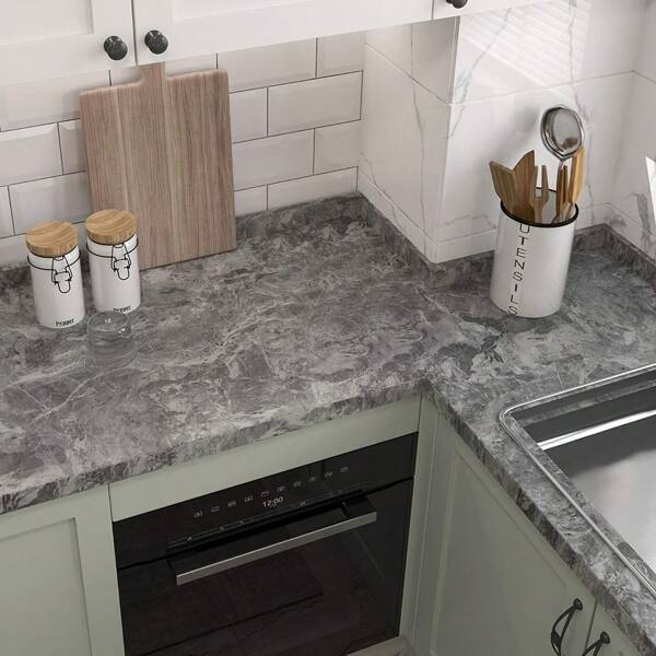 Self-Adhesive Waterproof Wallpaper, Marble Luster Pattern, Oil-Resistant Kitchen Backing Sticker, Easy To Cut And Paste, DIY Counter, Countertop, Wall, Used For Kitchen, Bathroom, Wall, Desktop, Smooth Surface And Interior Decoration.