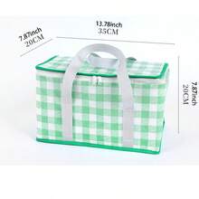 1 PC Zippered Insulated Picnic Basket Refrigerated Bag, Reusable Outdoor Sealed Food Storage Bag, Top Zippered Insulated Refrigerated Bag - Suitable For Hot Or Cold, Picnics, Beaches, Food Delivery, Outdoor Use - Multicolor - View 4