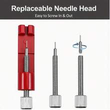 表带链条拆卸套件 - 合金表带针拆卸和维修工具，配备 3 个附加针，适用于调整金属表带长度，钟表的理想工具，直销拆卸器