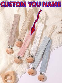1 pieza Clip personalizado para chupete de bebé con estampado de lunares lindos, patrones personalizados para niños y niñas, clip para chupete universal personalizado adecuado para Halloween, bautizo, Acción de Gracias, regalos de Navidad, decoraciones familiares de baby shower, multifuncional, ornamental, con letra, elegante, moderno, colorido, lindo, adorable, casual, personalizado, único, regalo ideal para él, regalo ideal para ella