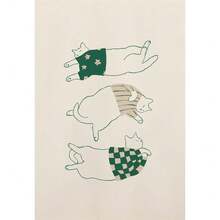 1pc/3PCS Funny Cat Dumplings Slouchy Cat Illustration Abstract Line Poster Canvas Painting Nordic Style Wall Art Picture Bathroom Home Decor Framed Cat Unframed Cat