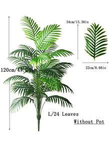 90-120cm Large Artificial Plant, Fake Palm Tree, Tropical Palm Leaves, Artificial Palm Plant, Tall Tree, Indoor Realistic Plastic Turtle Back Bamboo Leaves, Suitable For Home, Kitchen, Outdoor, Office Decor