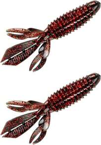 YUM Wooly Bug Creature Bait Soft Plastic Bass Fishing Lure - Virgo Red - View 1