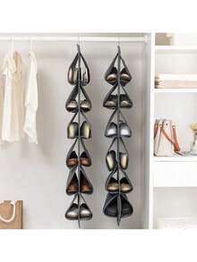 12 个口袋悬挂式鞋子收纳袋、多层衣柜鞋架、门上悬挂式收纳袋 - 彩色 - 查看 2